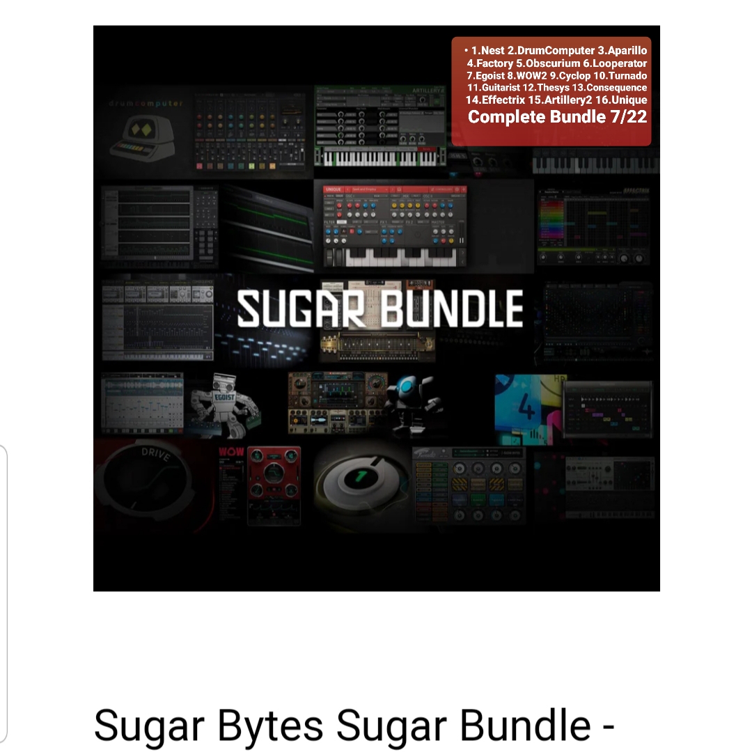 Sugar Bytes Sugar Bytes Complete Bundle 16vsts (7/22 version)