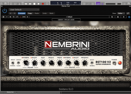 Nembrini BST100 V2 Super Overdrive Guitar Amplifier