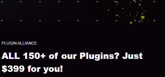 Plugin Alliance 2 Voucer Code, Buy ALL plugins for $399